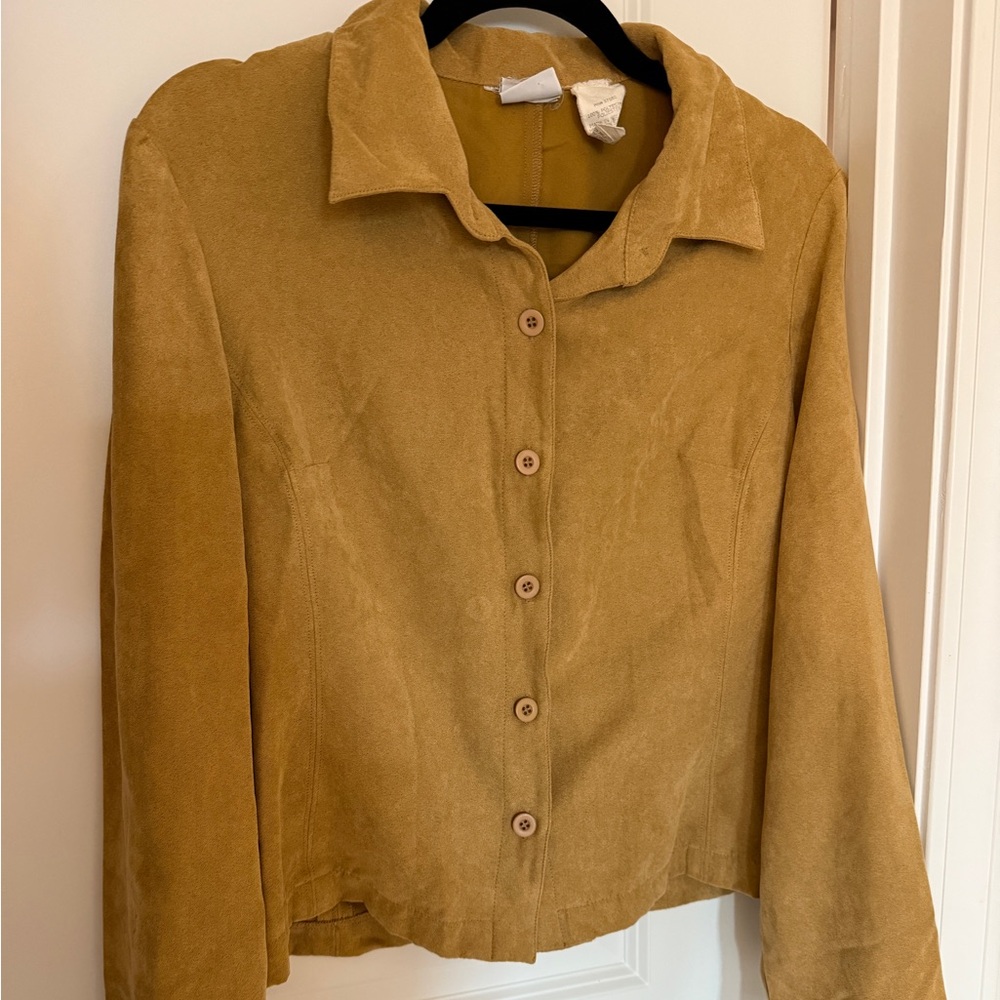Victoria Holley Suede Button Down